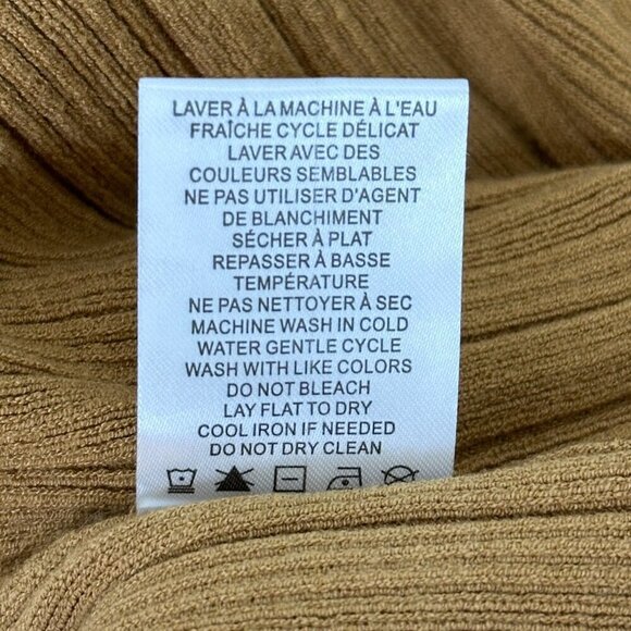 House of Harlow 1960 Duster Length Tie Front Ribbed Cardigan Tan - Picture 9 of 10